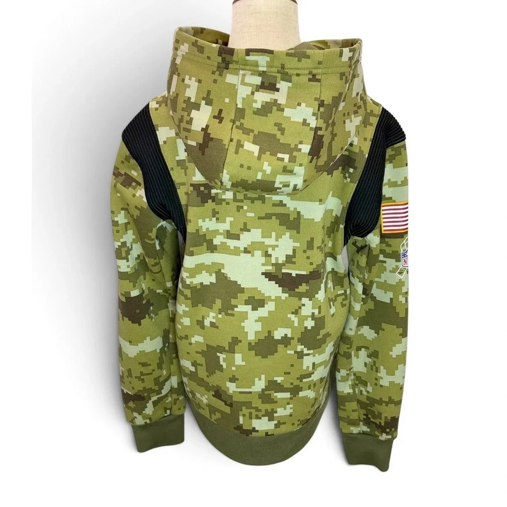Nike Dallas Cowboys Salute To Service Green Camo Dri-Fit Hoodie Youth Medium